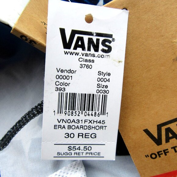 Vans Era USA American Flag Boardshort Swim Trunks Men's Size 30 NEW - Picture 13 of 15